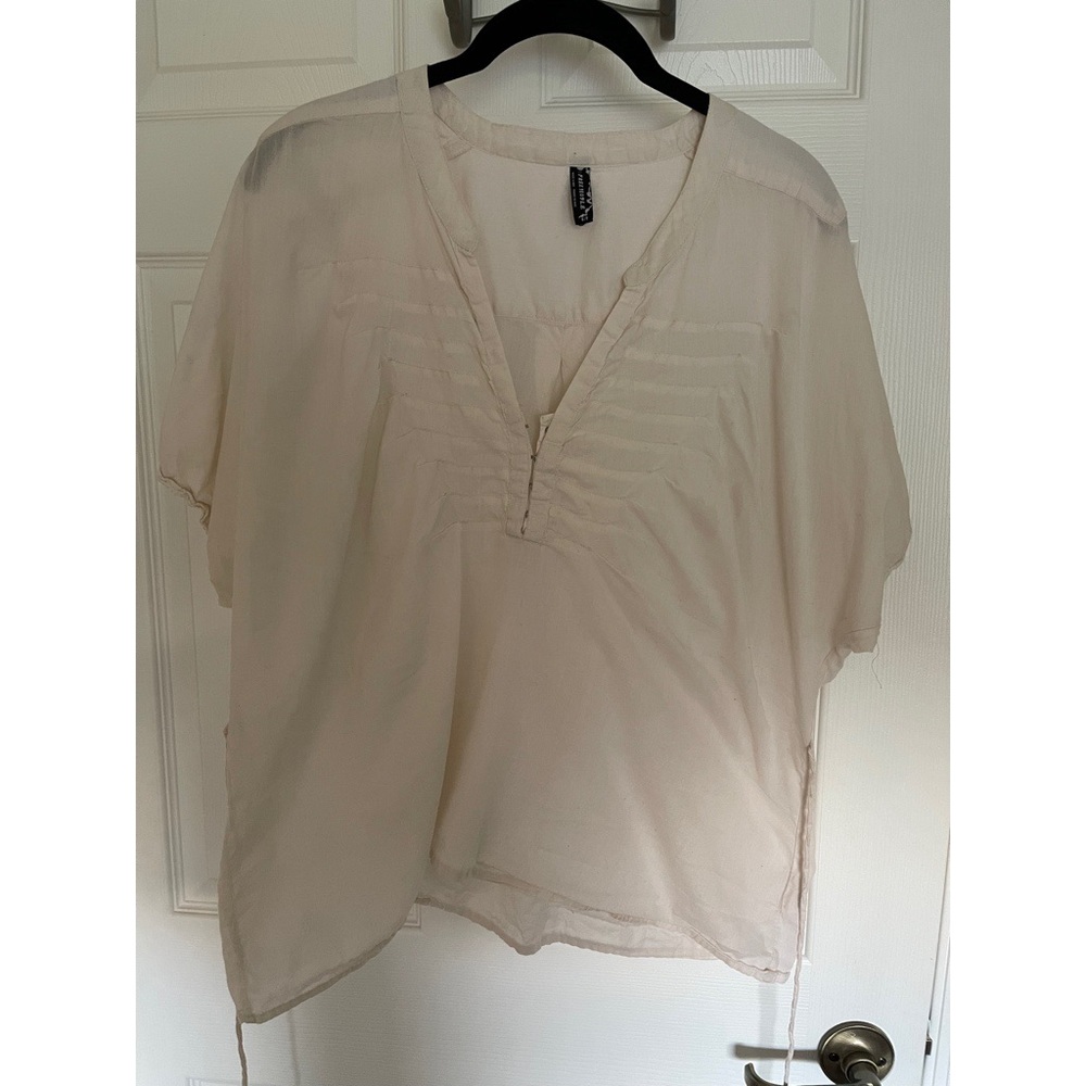 Free People Light Beige Top